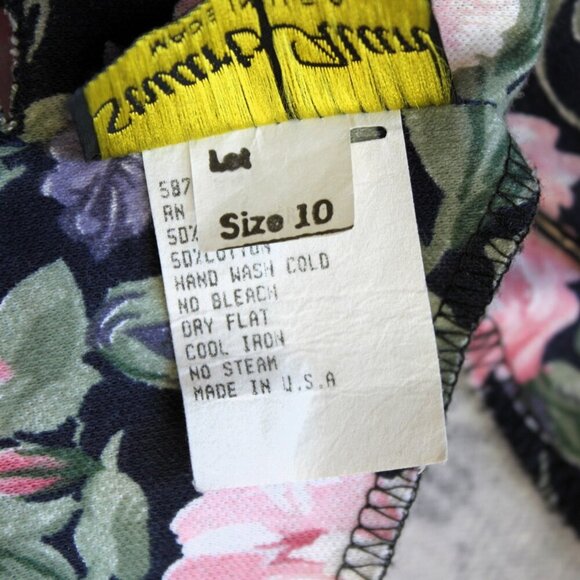 Vintage Stuart Alan Dress Women's Size 10 Floral Long Sleeve - Picture 10 of 10